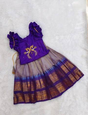 NEW LAUNCING KIDS LEHENGA CHOLI silk Children clothing wholesale in Kolkata
